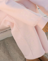 "Lacy" Wideleg Sweatpants in Angel Pink